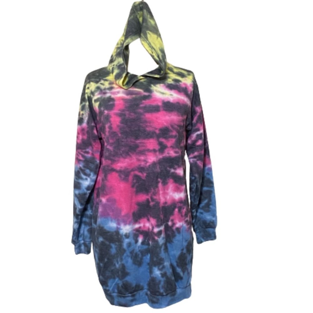 Tie Dye Hooded Sweater Dress By Jolie & Joy Size M